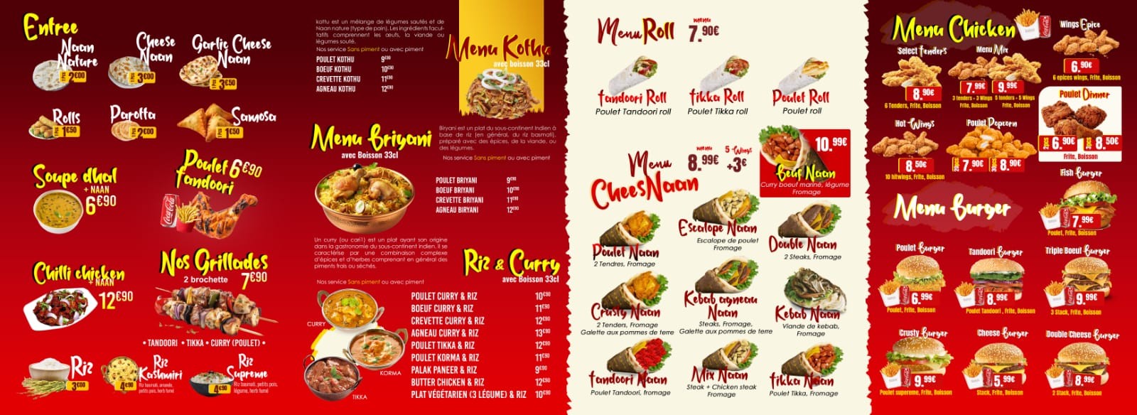 Ramya Indian menu 2
