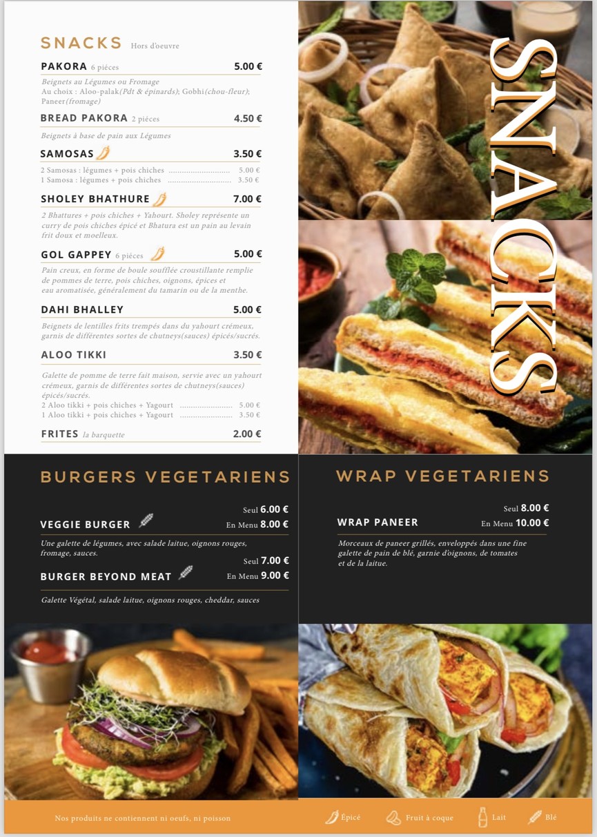 Apna Punjab Restaurant 100% Végétarien menu 1