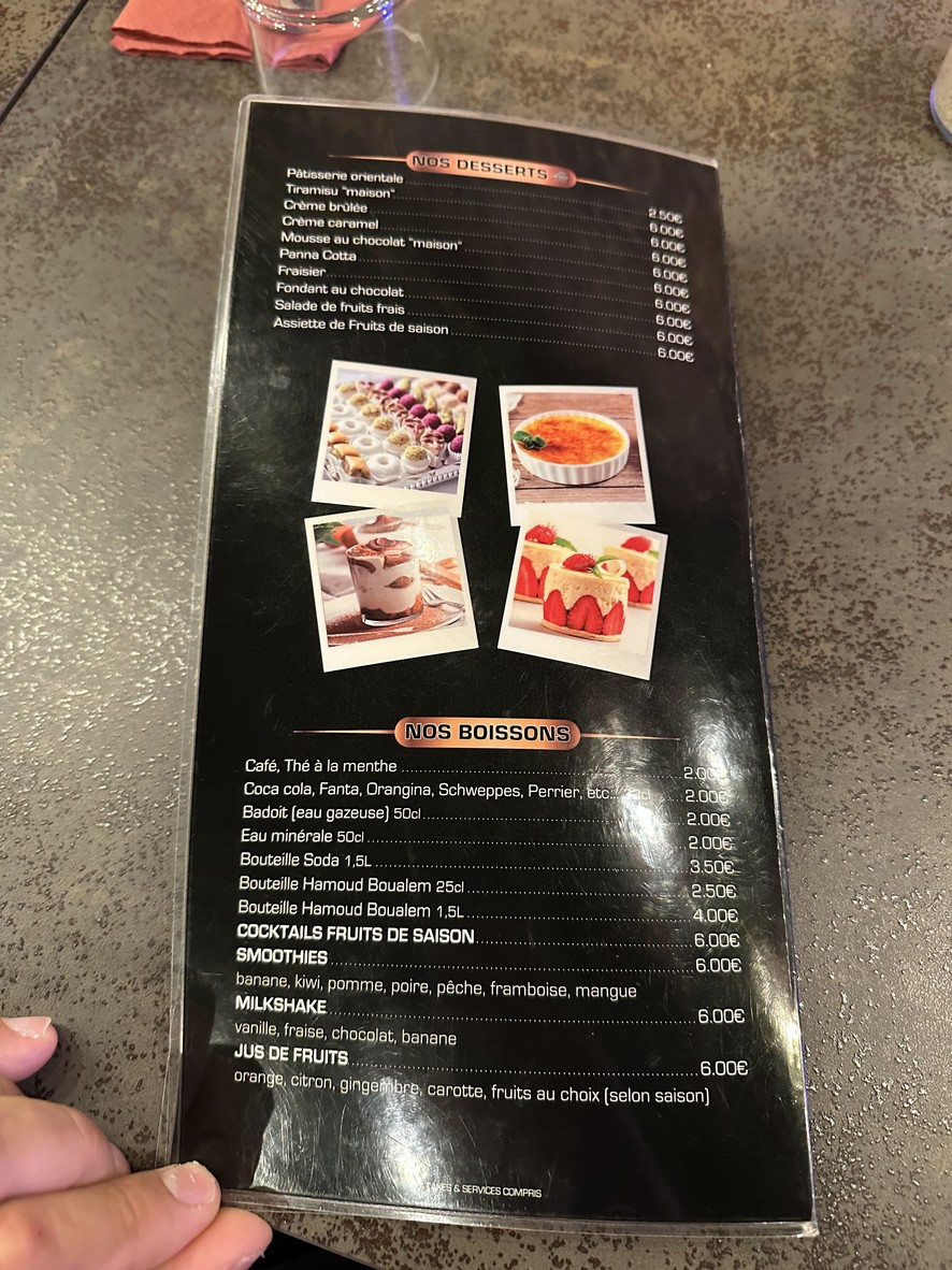 Restaurante Numidia menu 2