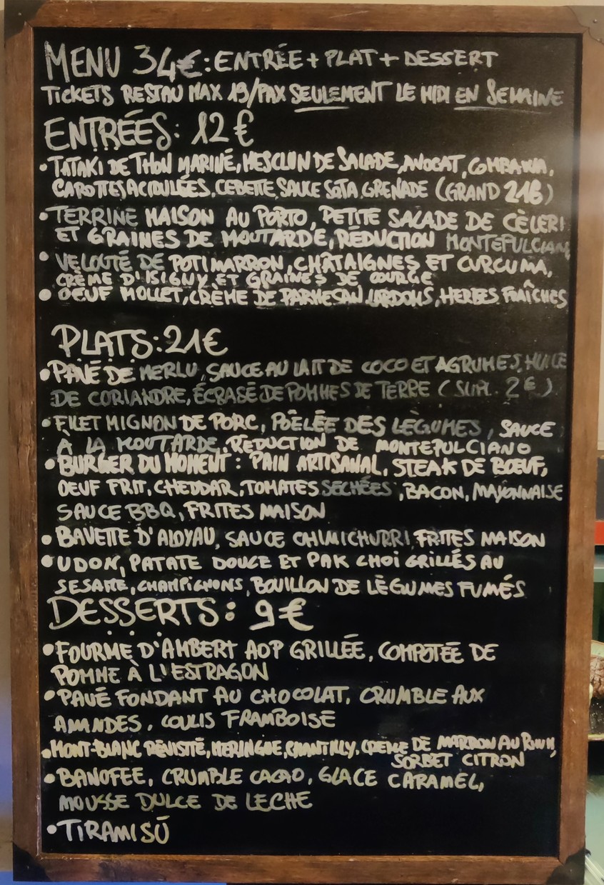 Caracole menu 1