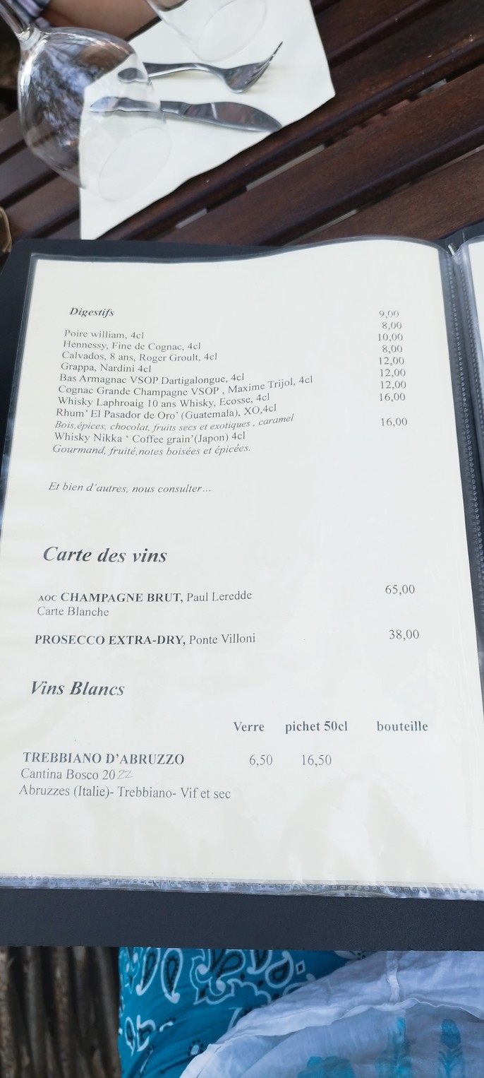 Caracole menu 3