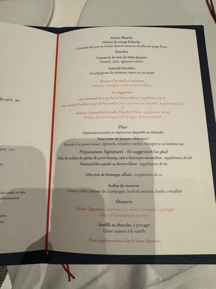 Comice menu 3