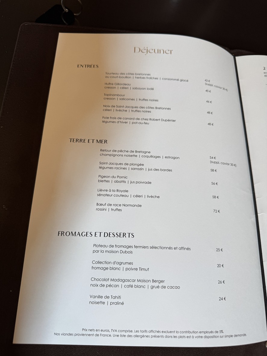 Restaurant Trente-Trois menu 2