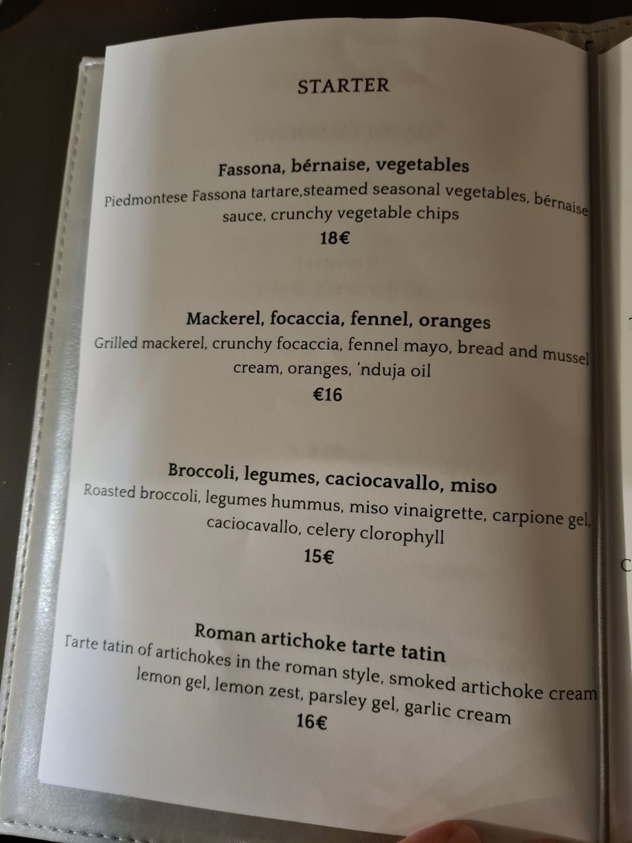 Bottega Tredici menu 3