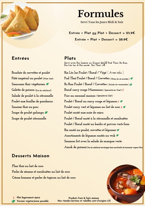 Tamarindo menu 2