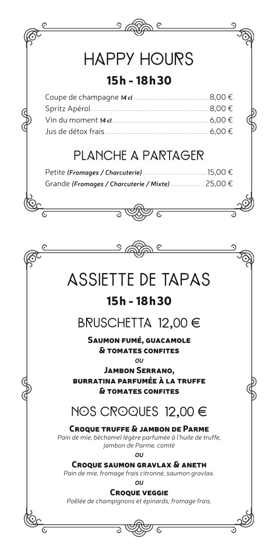Tarascon - Restaurant Français Paris 14 menu 2