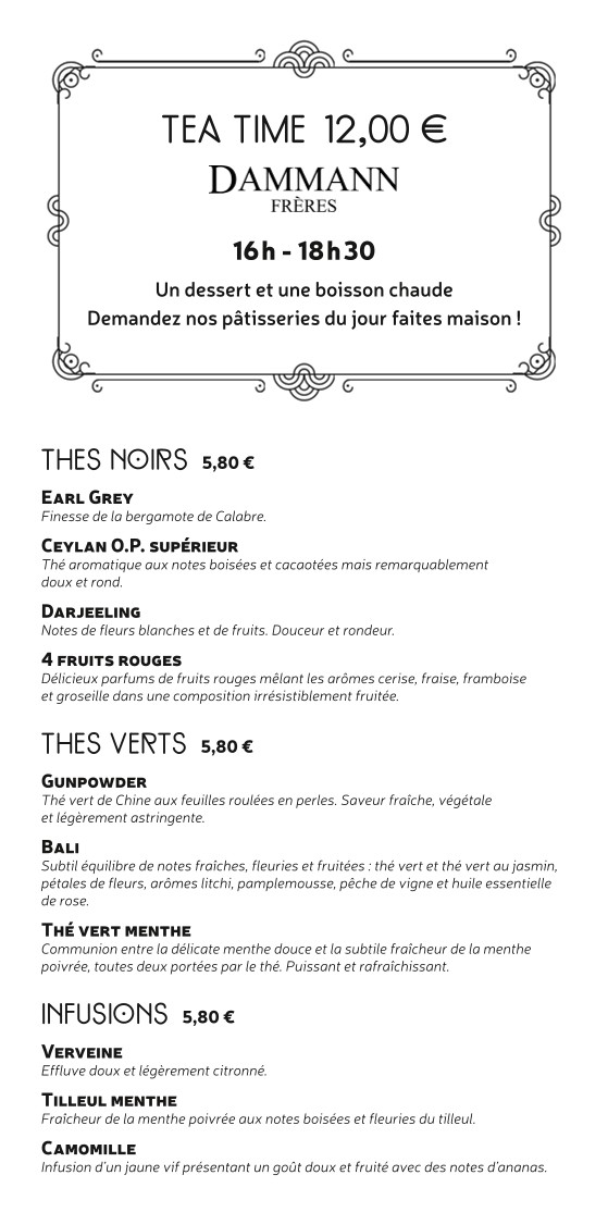 Tarascon - Restaurant Français Paris 14 menu 9