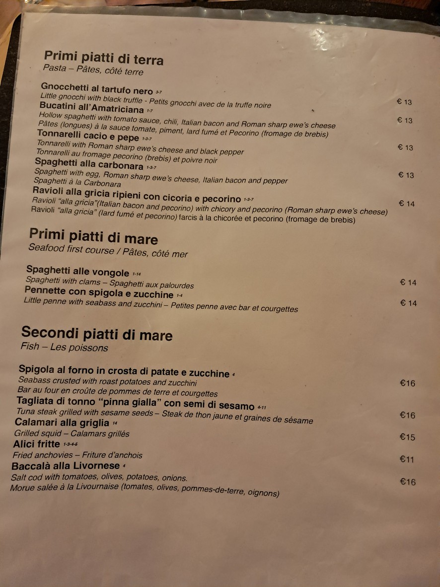 Trattoria Al Gran Sasso - dal 1965 menu 2