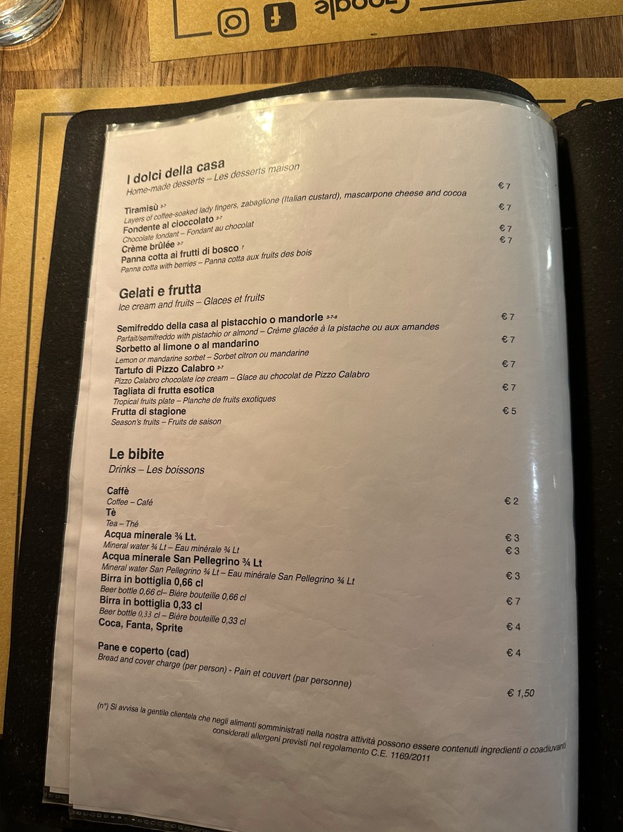Trattoria Al Gran Sasso - dal 1965 menu 4