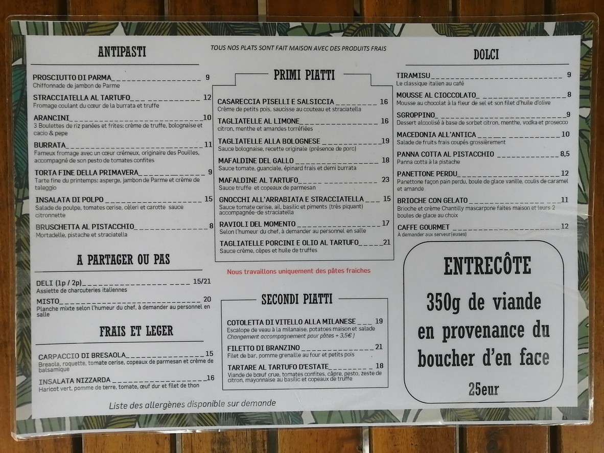 Il Gallo Nero menu 1