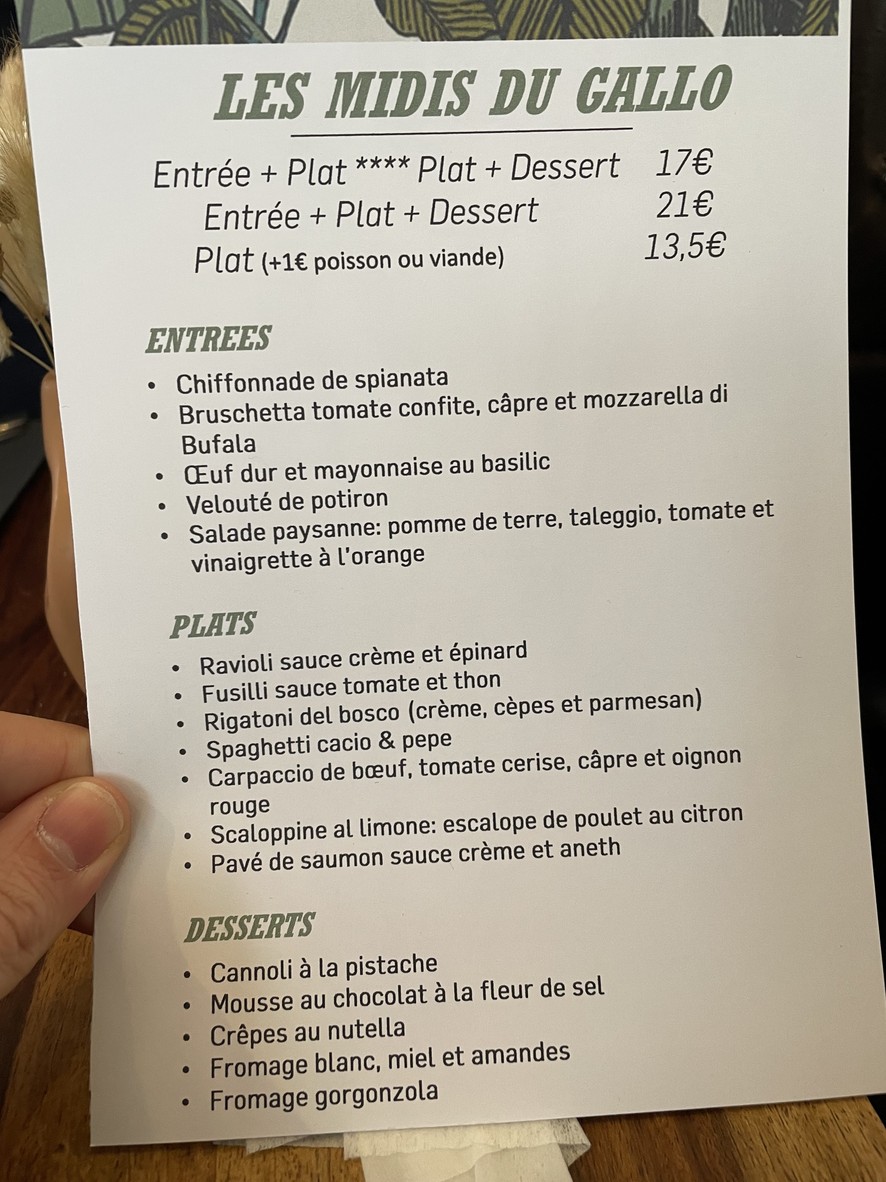 Il Gallo Nero menu 2