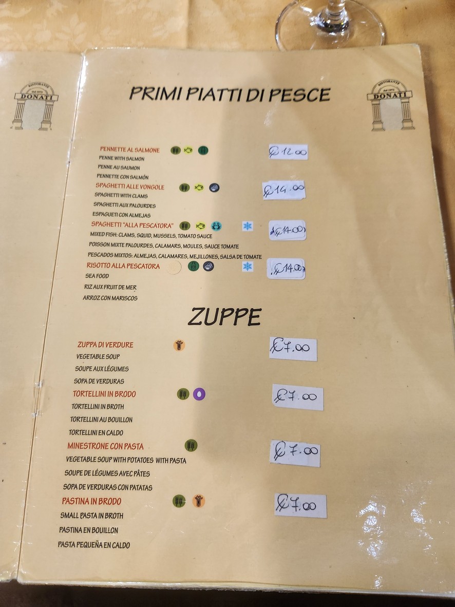 Ristorante Donati menu 3