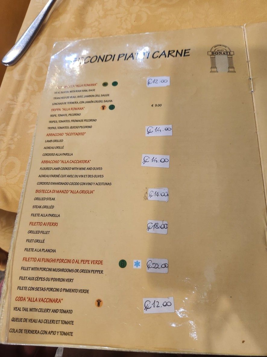 Ristorante Donati menu 4