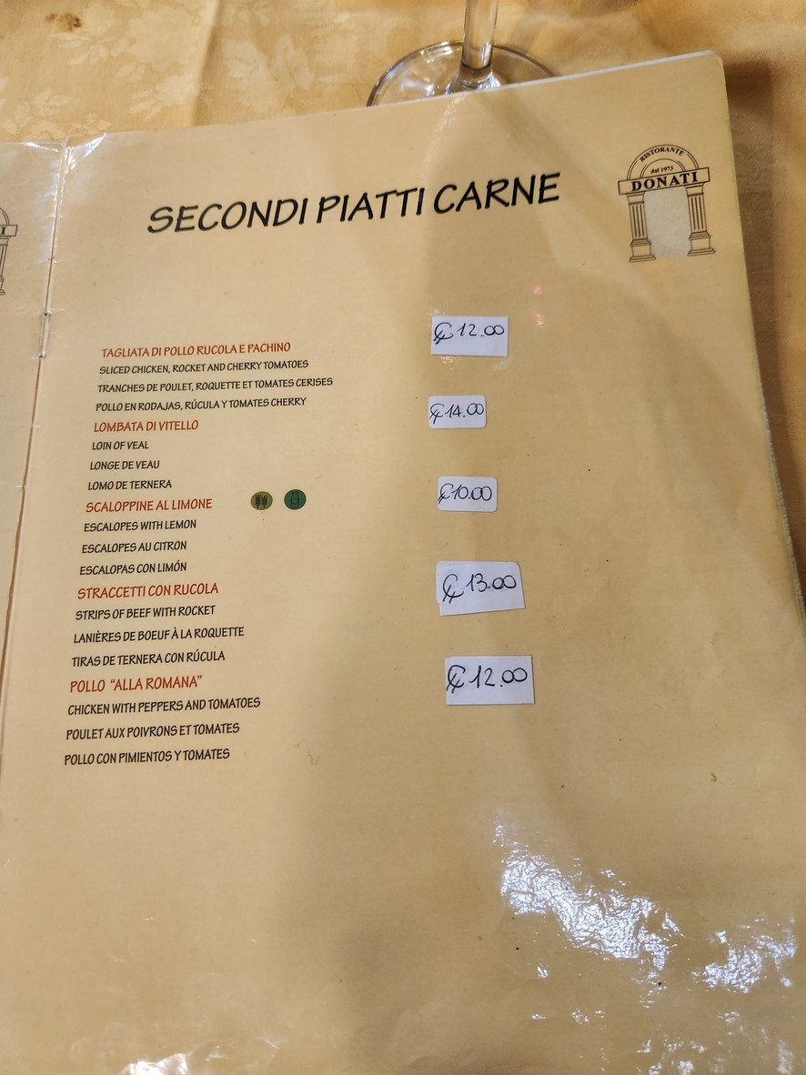 Ristorante Donati menu 5