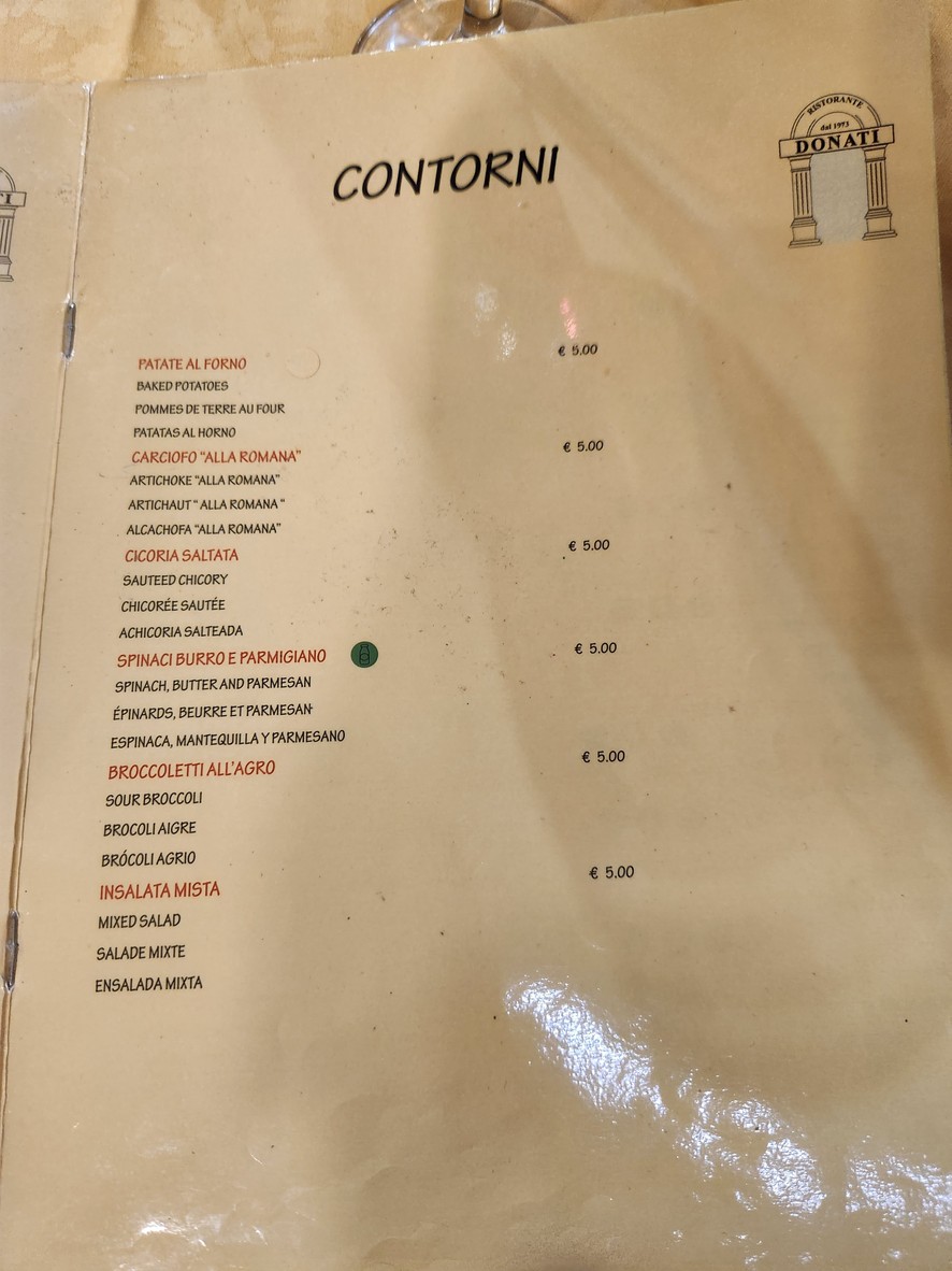 Ristorante Donati menu 7