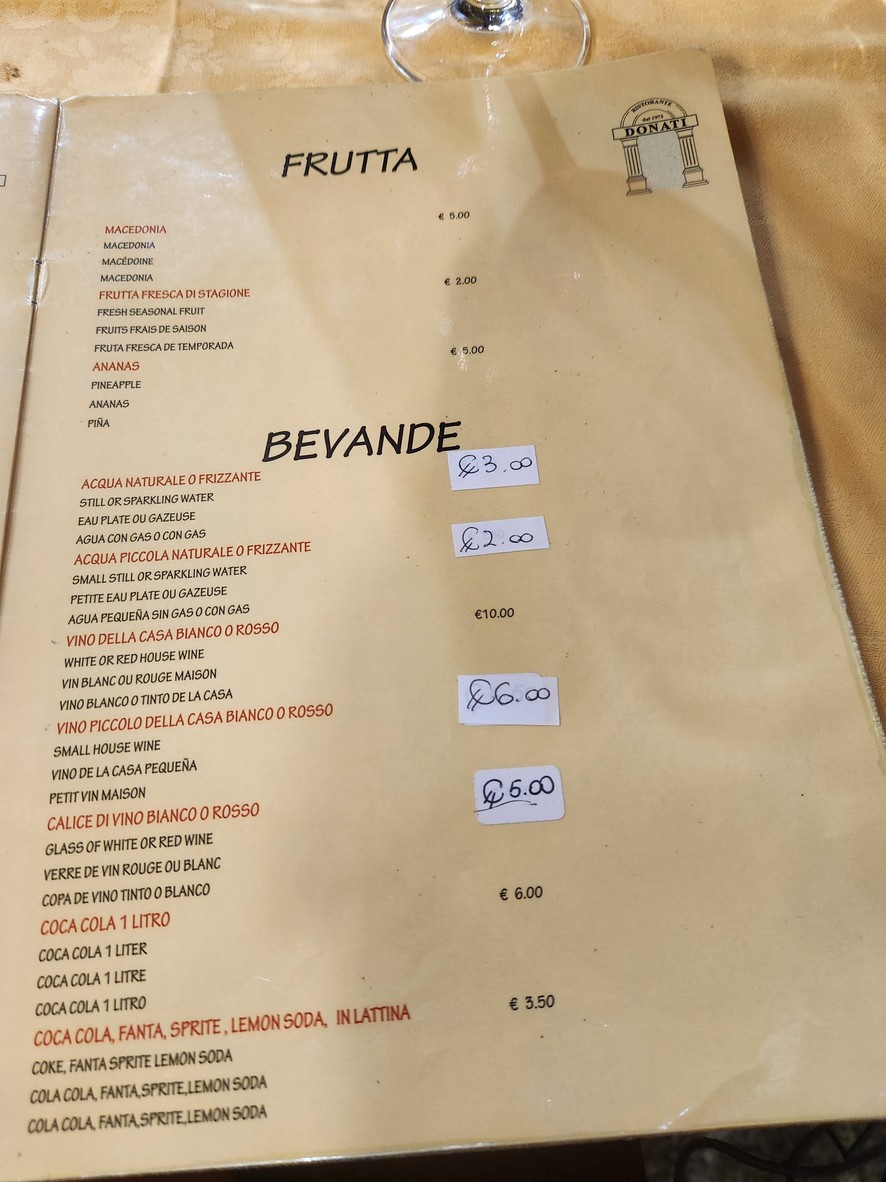 Ristorante Donati menu 8
