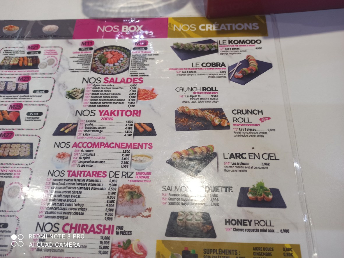 Sushi in Châtillon menu 1