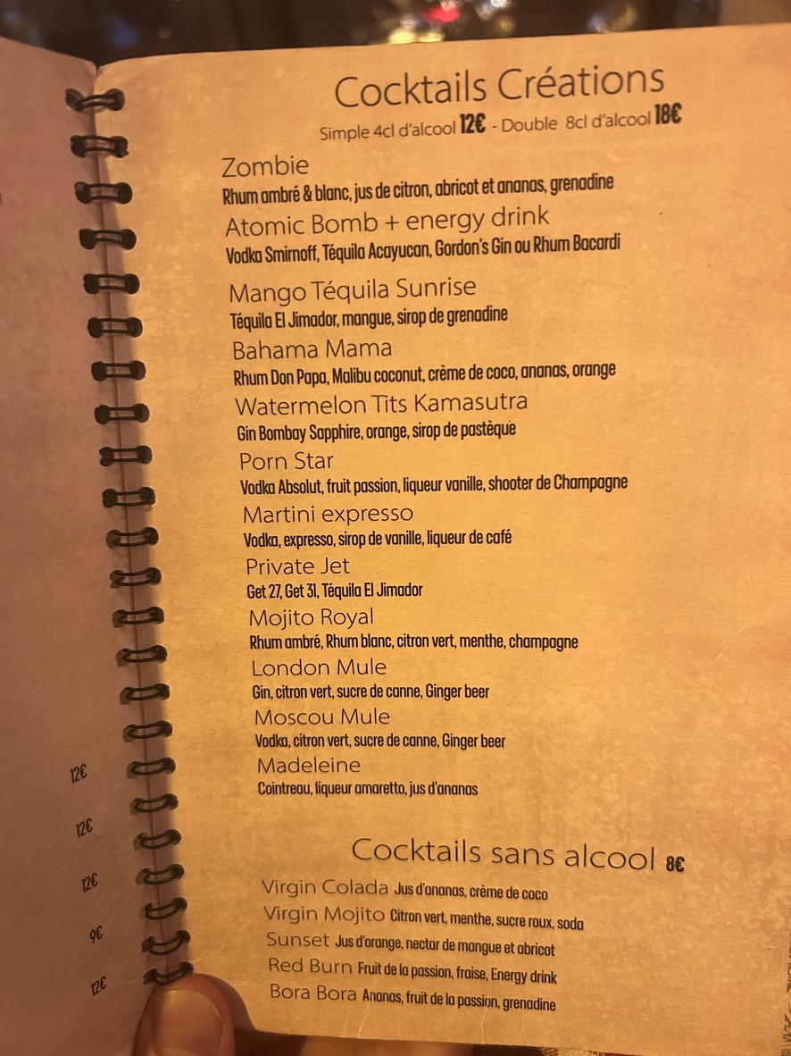 Au XV Du Rond Point (Champs-Élysées) menu 5