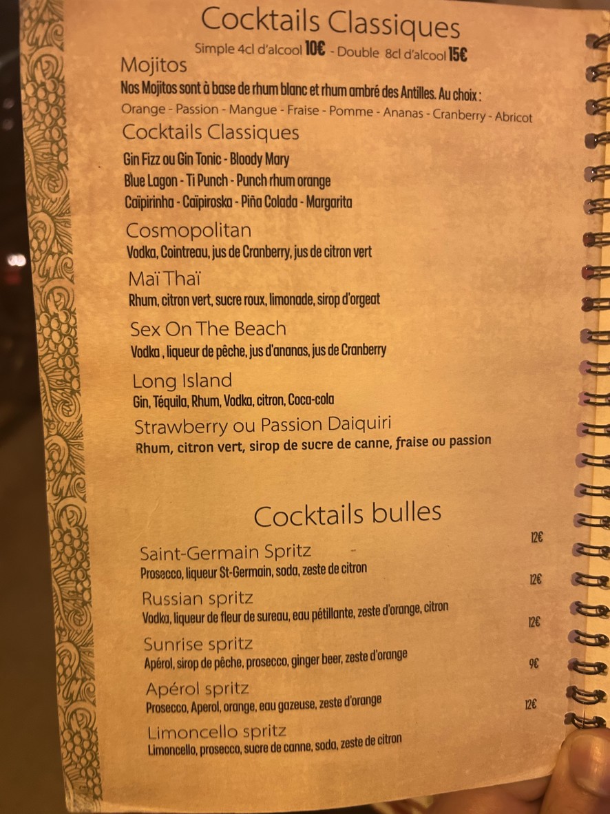 Au XV Du Rond Point (Champs-Élysées) menu 6