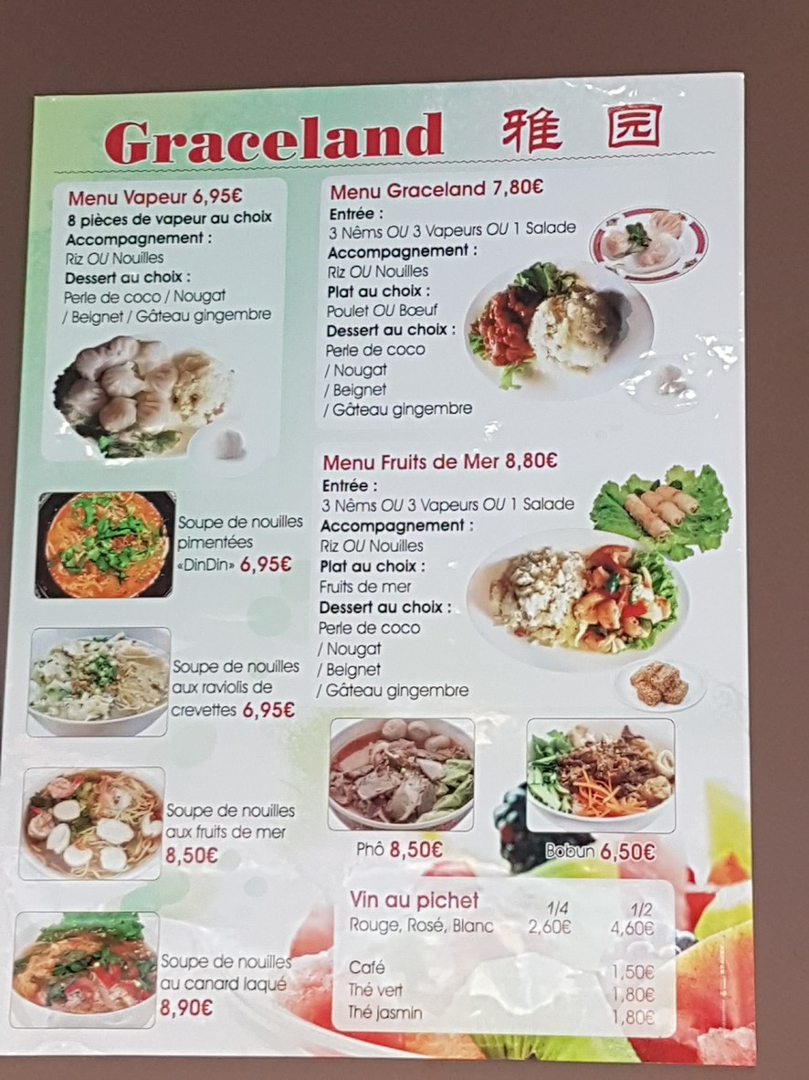 Graceland menu 1