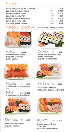 POKE 4 SAISONS menu 1