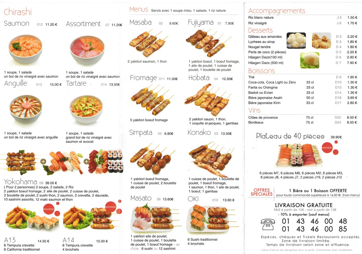 POKE 4 SAISONS menu 2