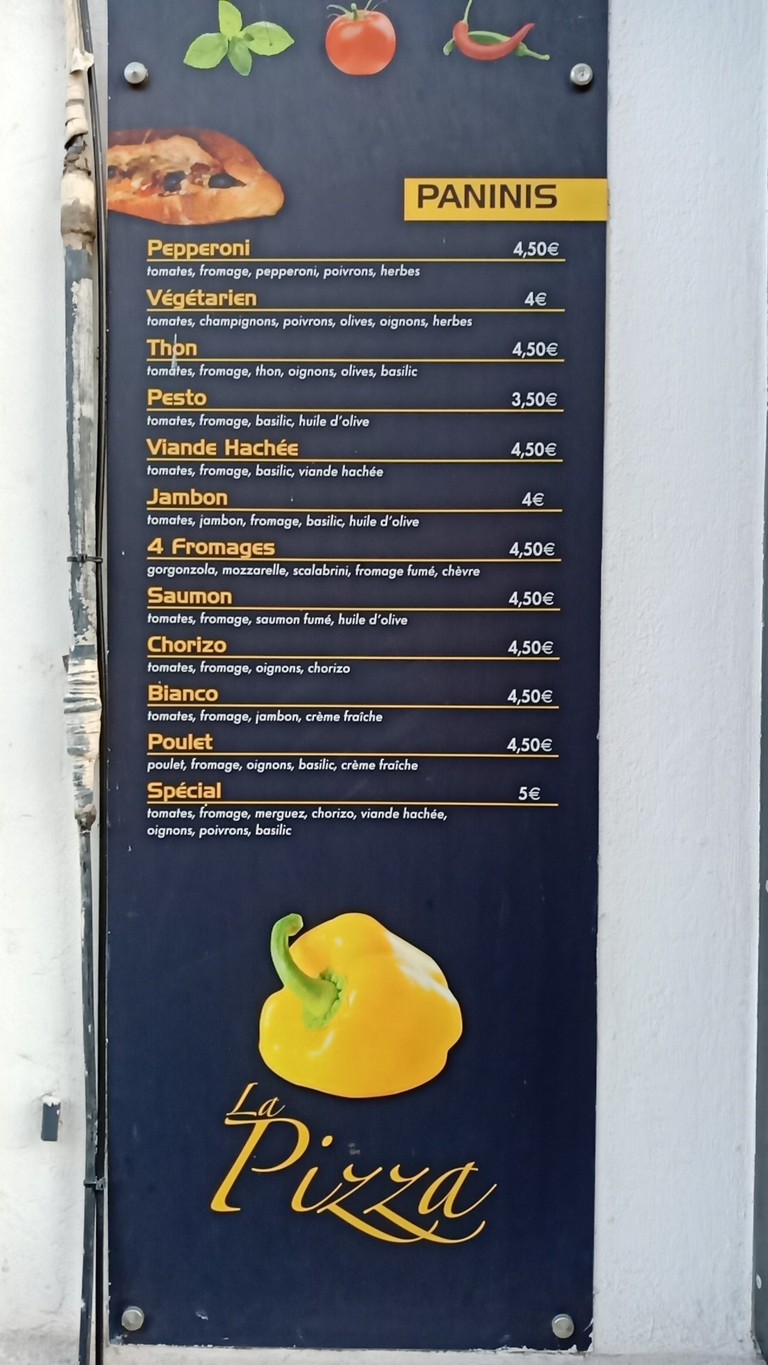 La Pizza menu 2