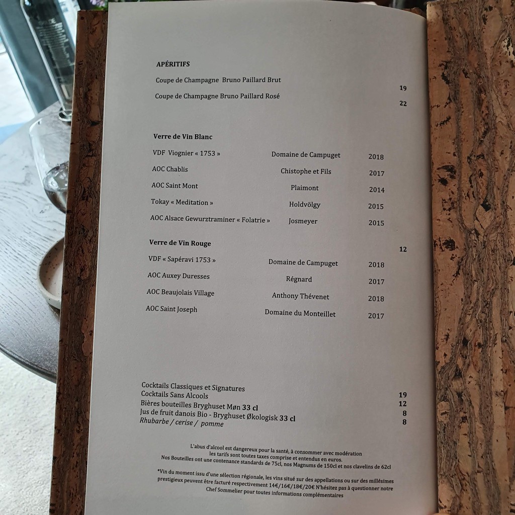 Copenhague Paris menu 1