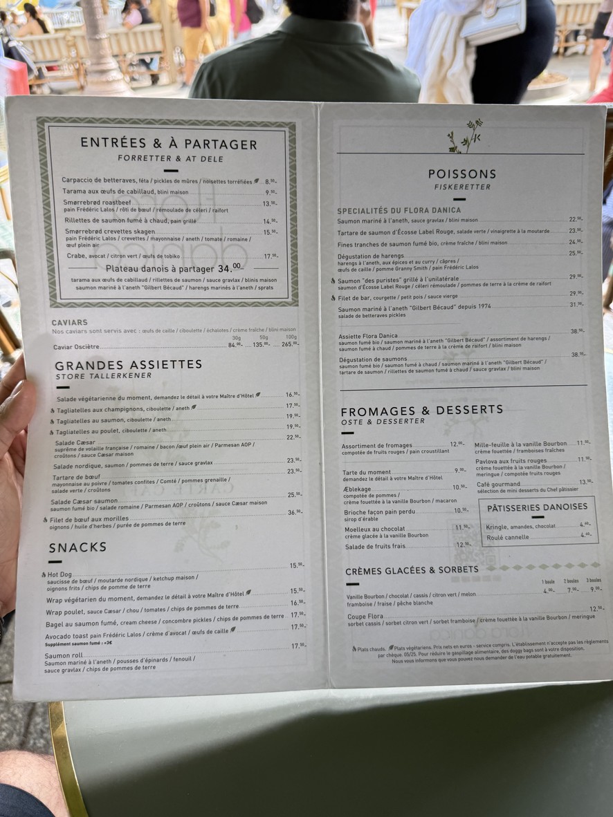 Flora Danica menu 1