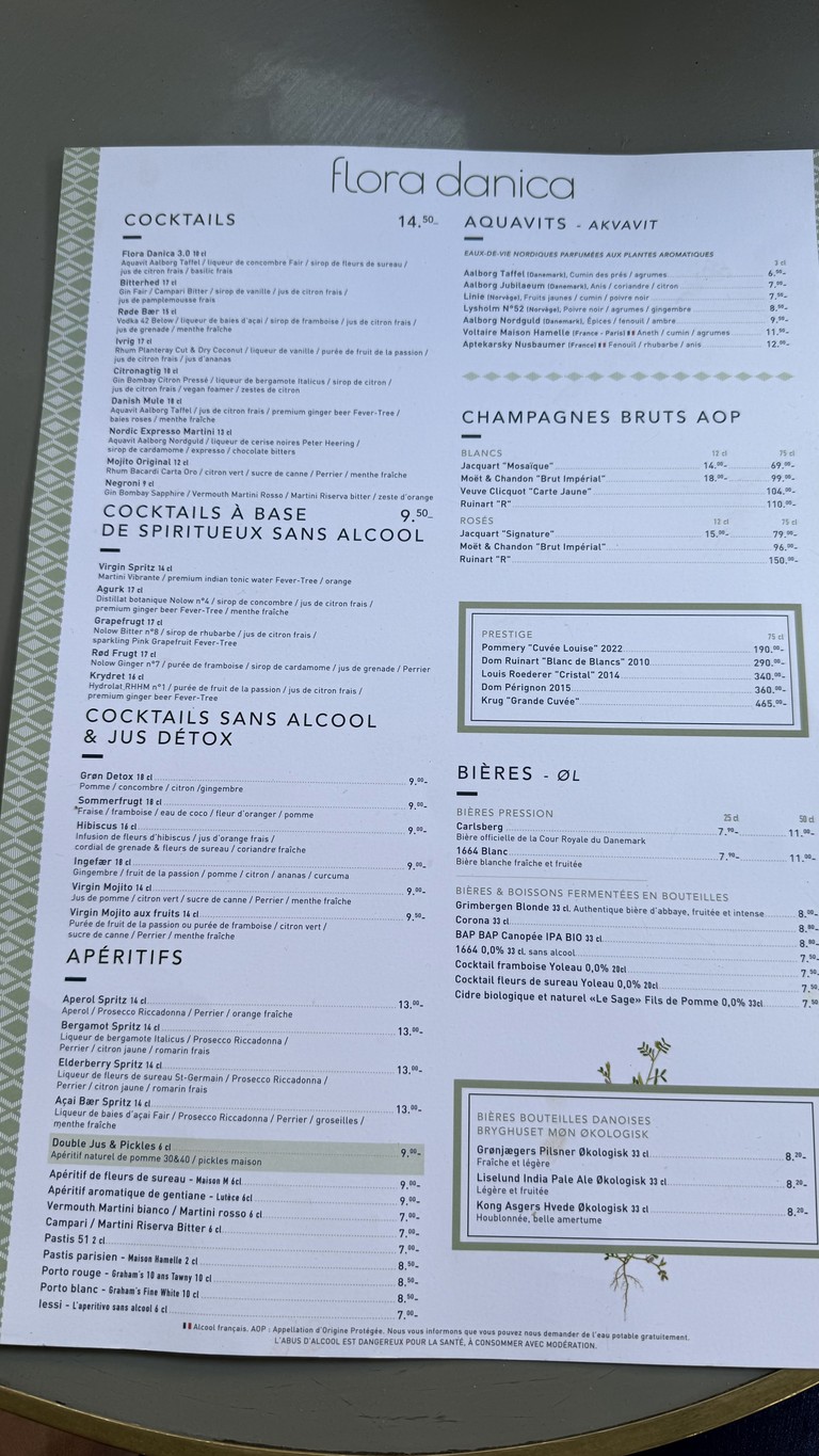 Flora Danica menu 2