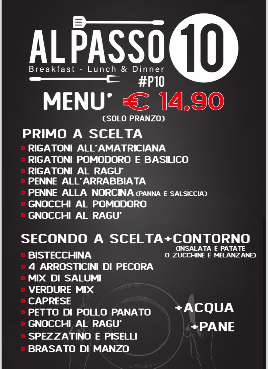 Al Passo 10 by La Merendina - Pizzeria Braceria Roma menu 3