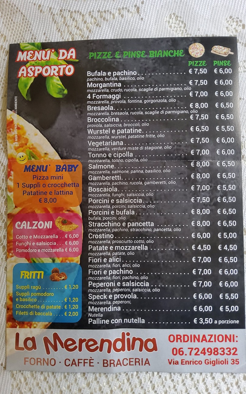 Al Passo 10 by La Merendina - Pizzeria Braceria Roma menu 5