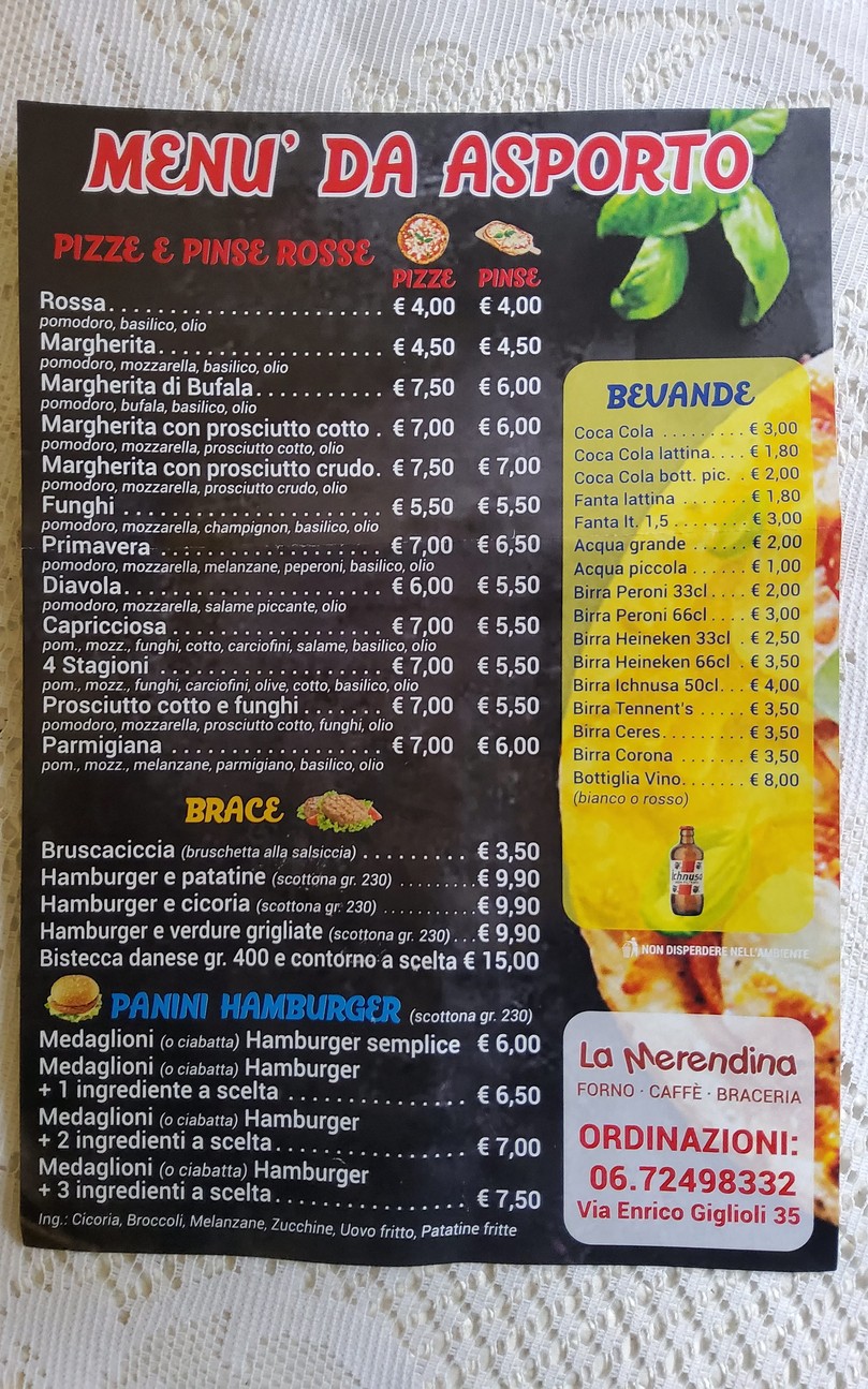 Al Passo 10 by La Merendina - Pizzeria Braceria Roma menu 6