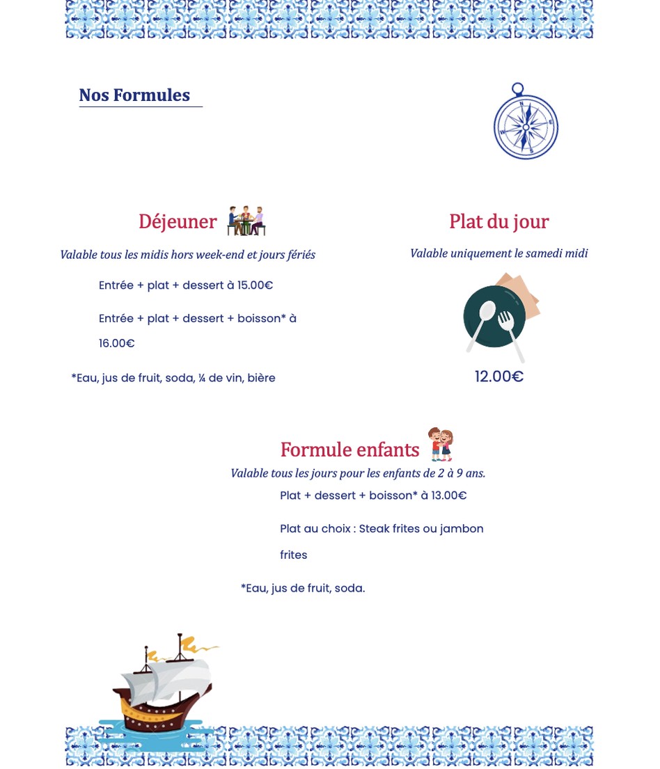 Restaurant Saint Miguel menu 1