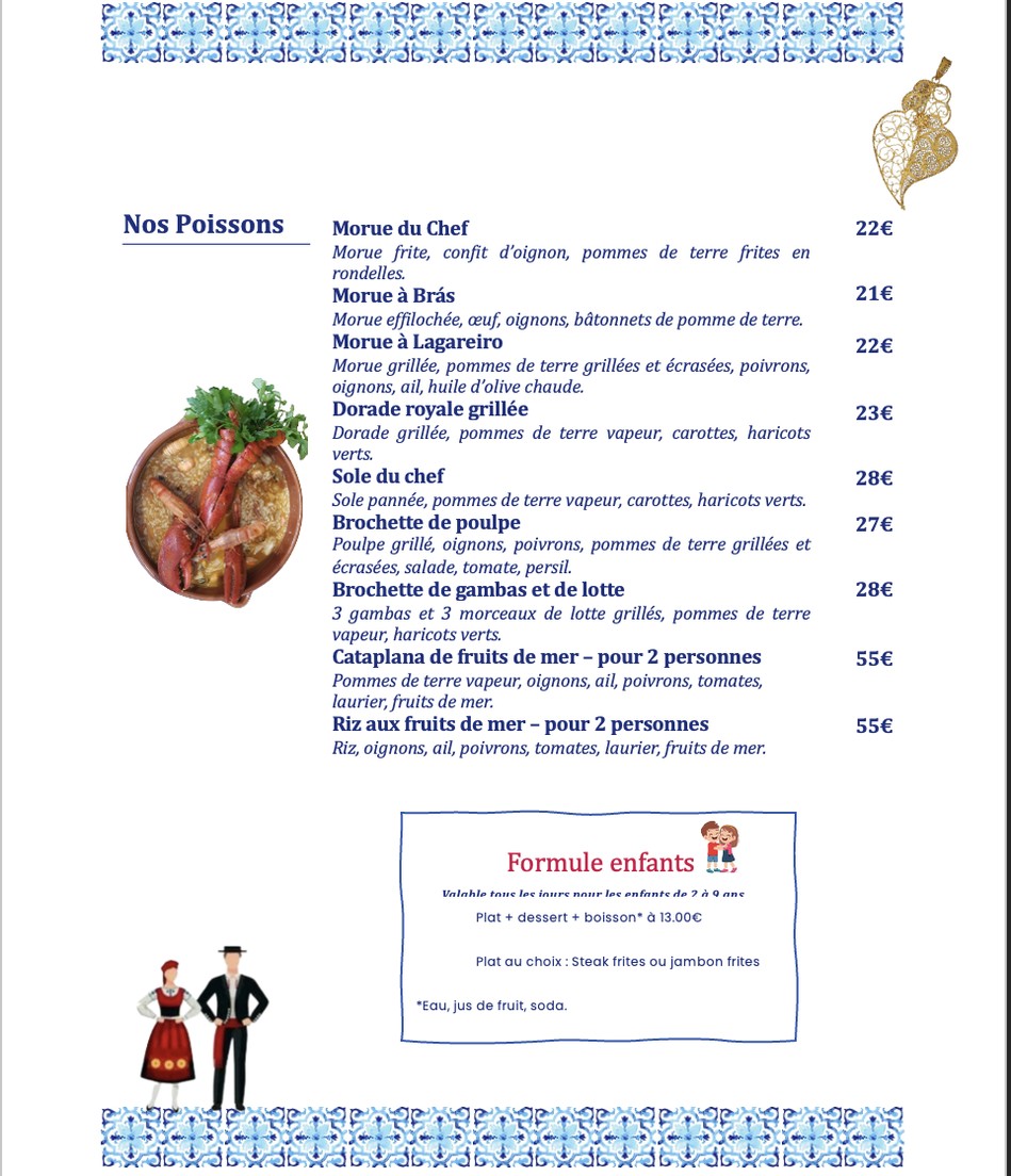 Restaurant Saint Miguel menu 2