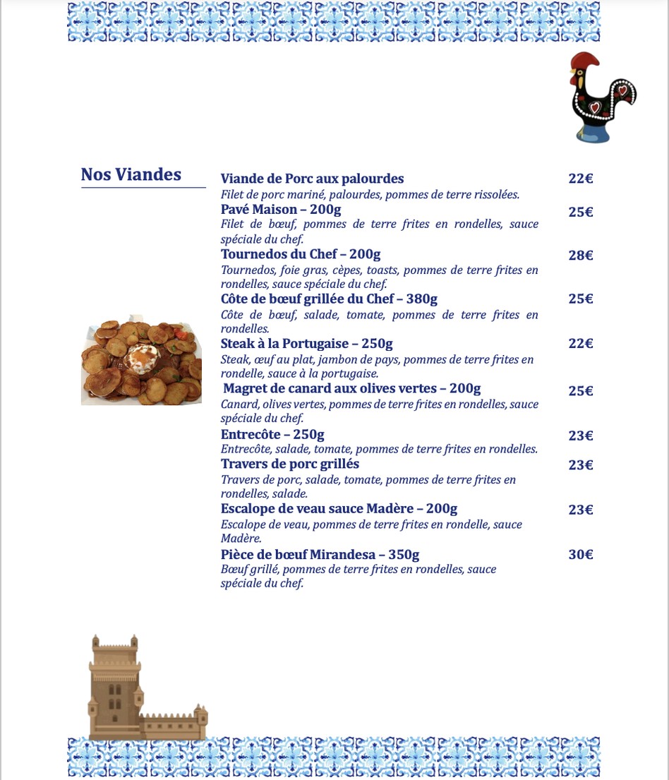 Restaurant Saint Miguel menu 3