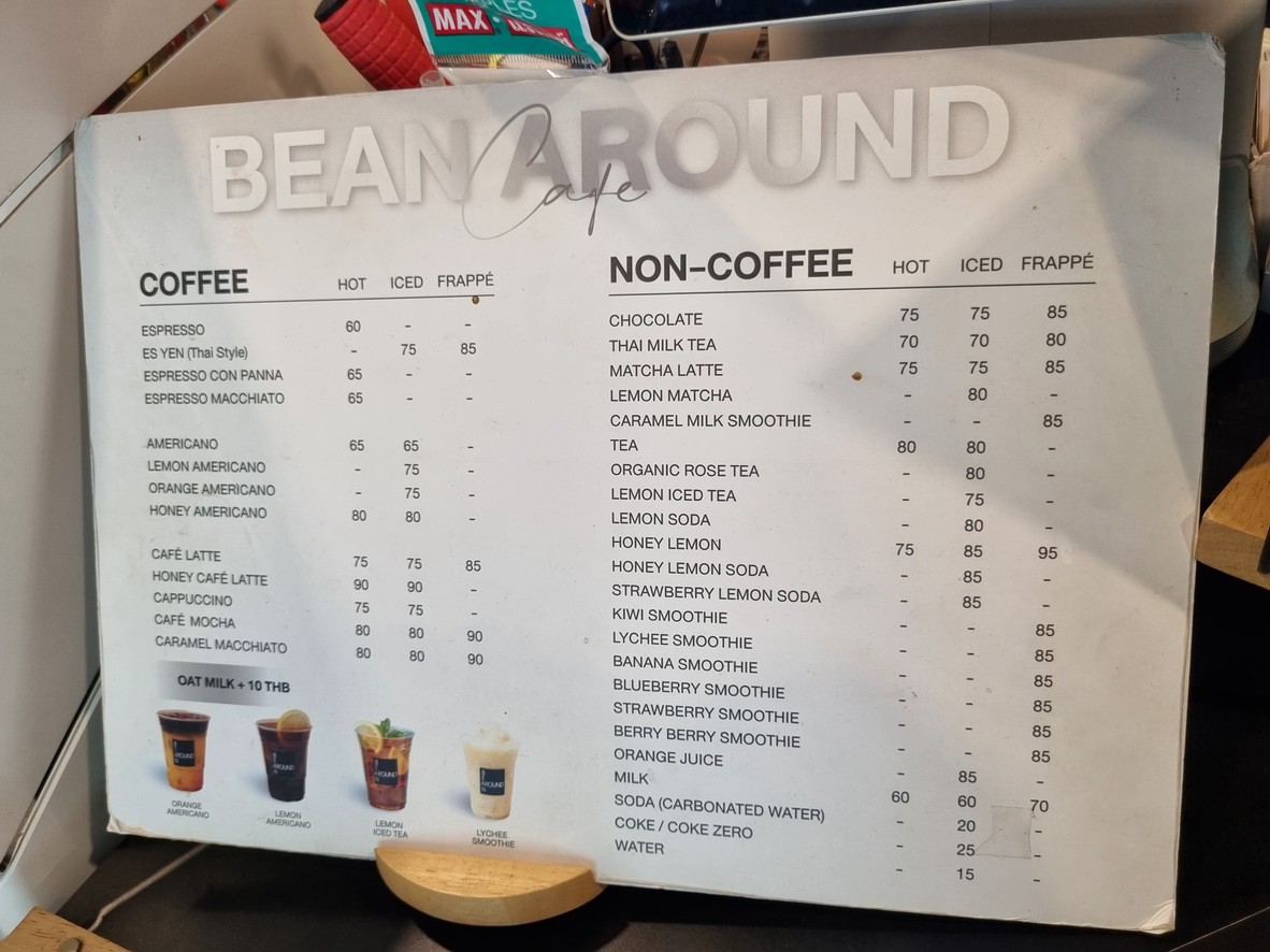 Bean Around Cafe menu 2