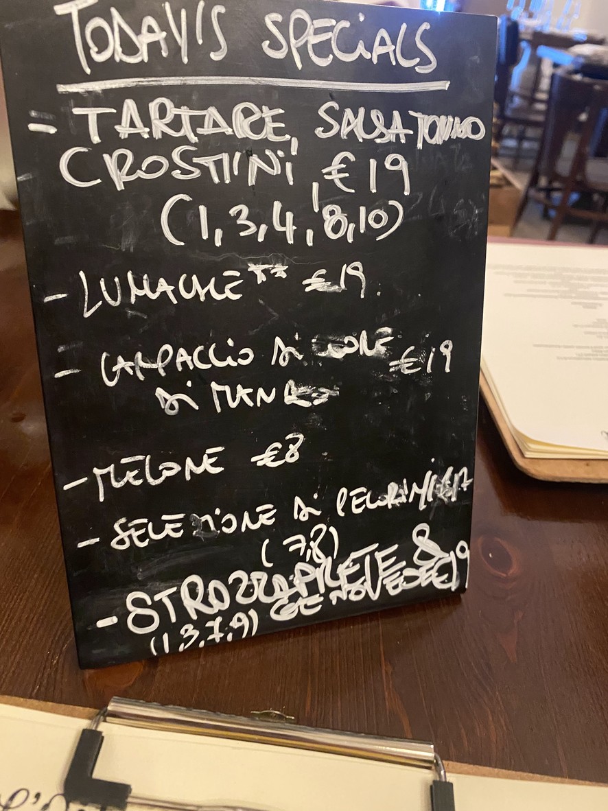 L'Osteria della Trippa menu 3