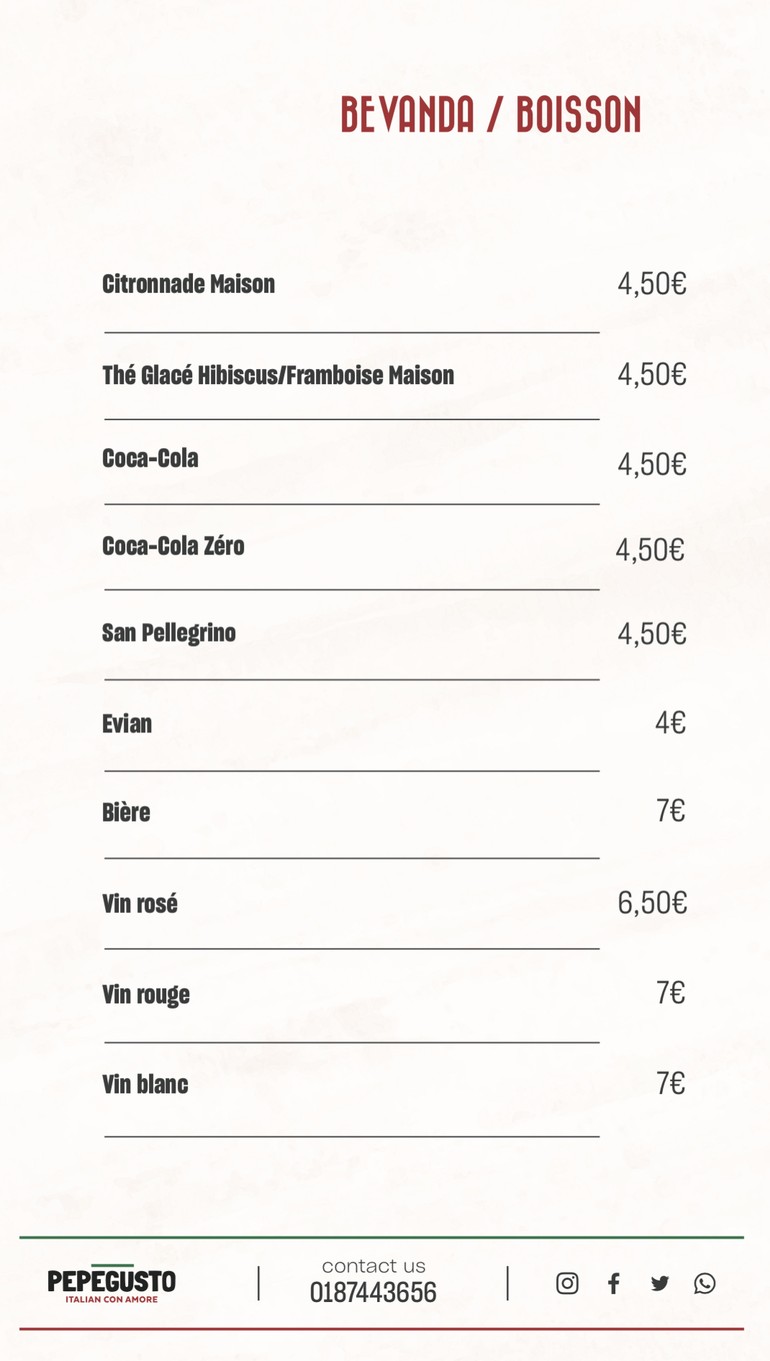 PEPEGUSTO🍕❤️ menu 5