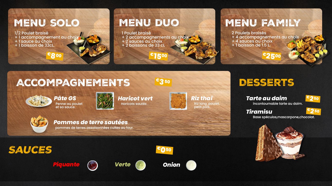 GsPoulet halal menu 2