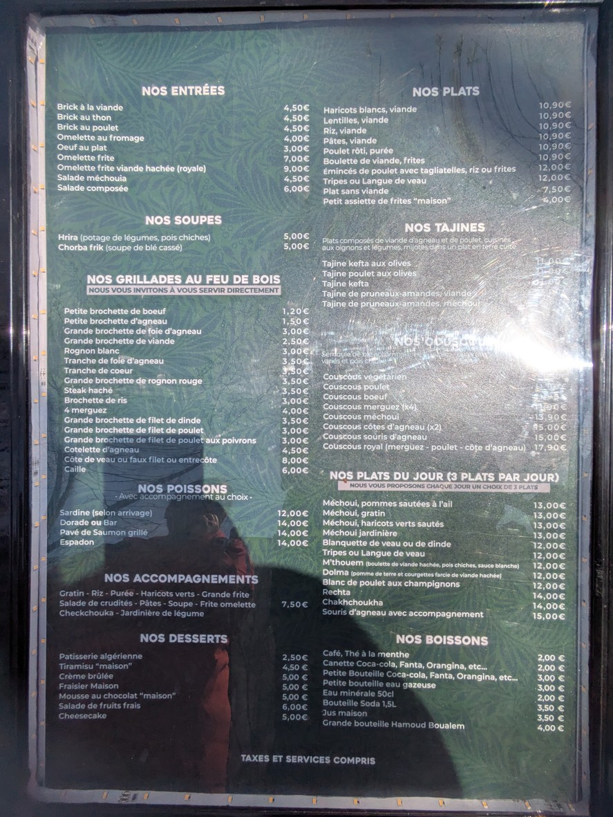 Numidia - Restaurante Argelino & BBQ menu 1