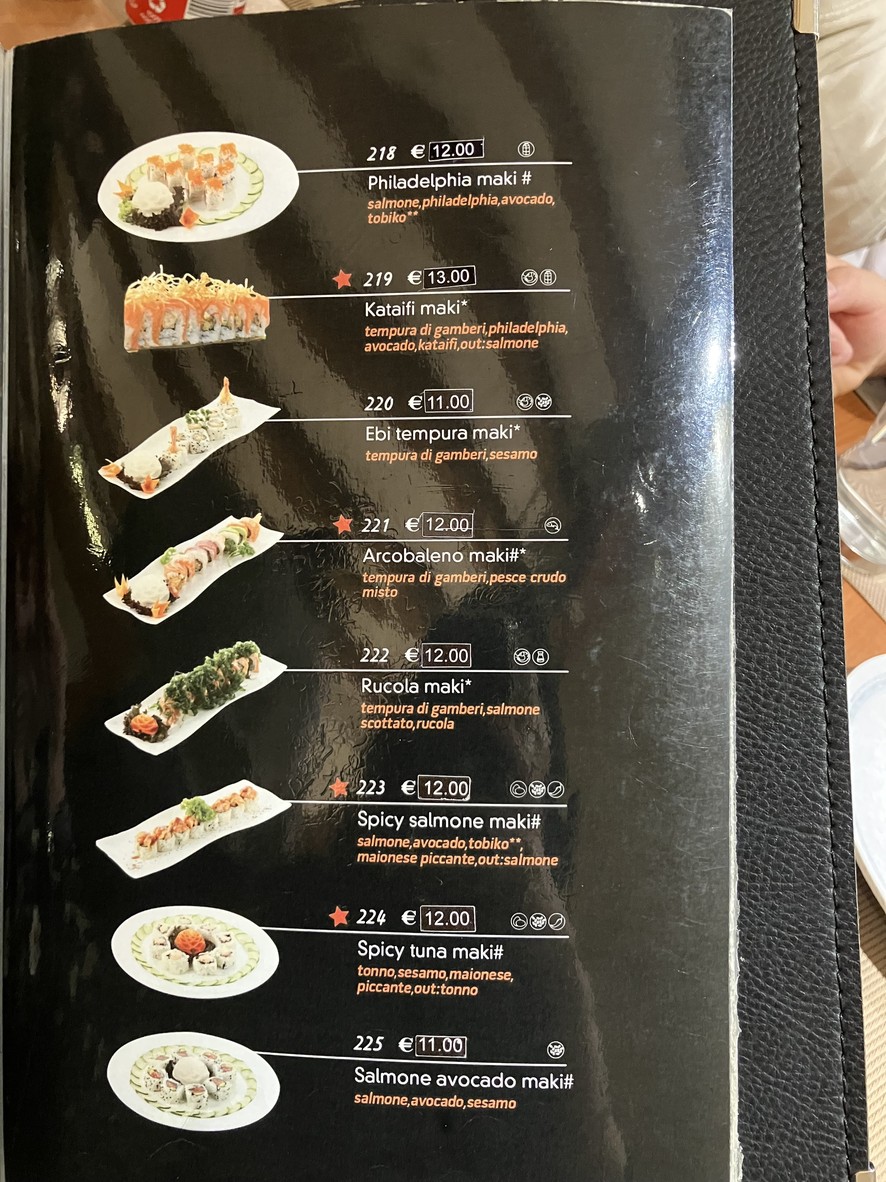 Hayashi Sushi menu 4