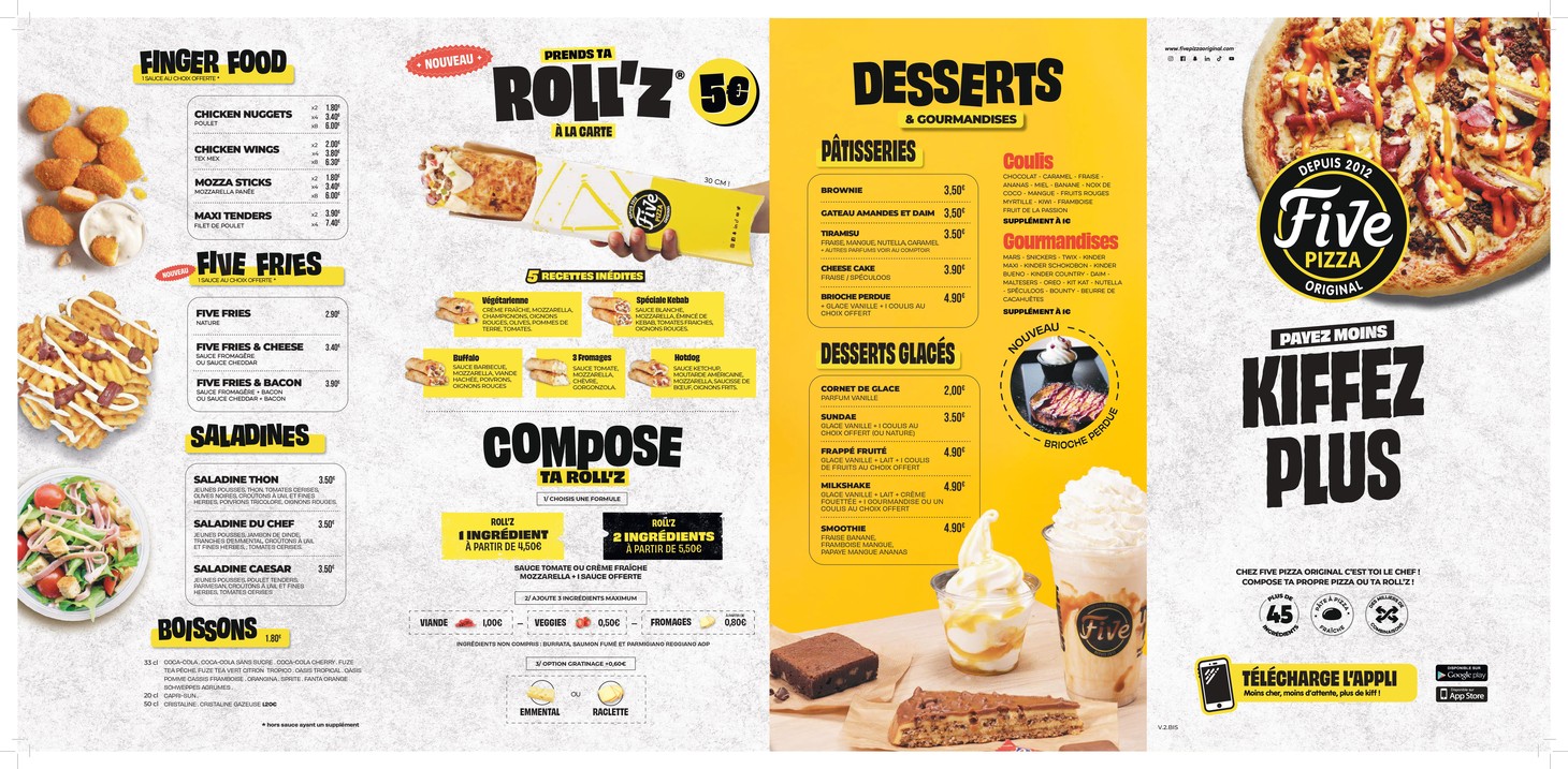 Five Pizza Original - Colombes menu 1
