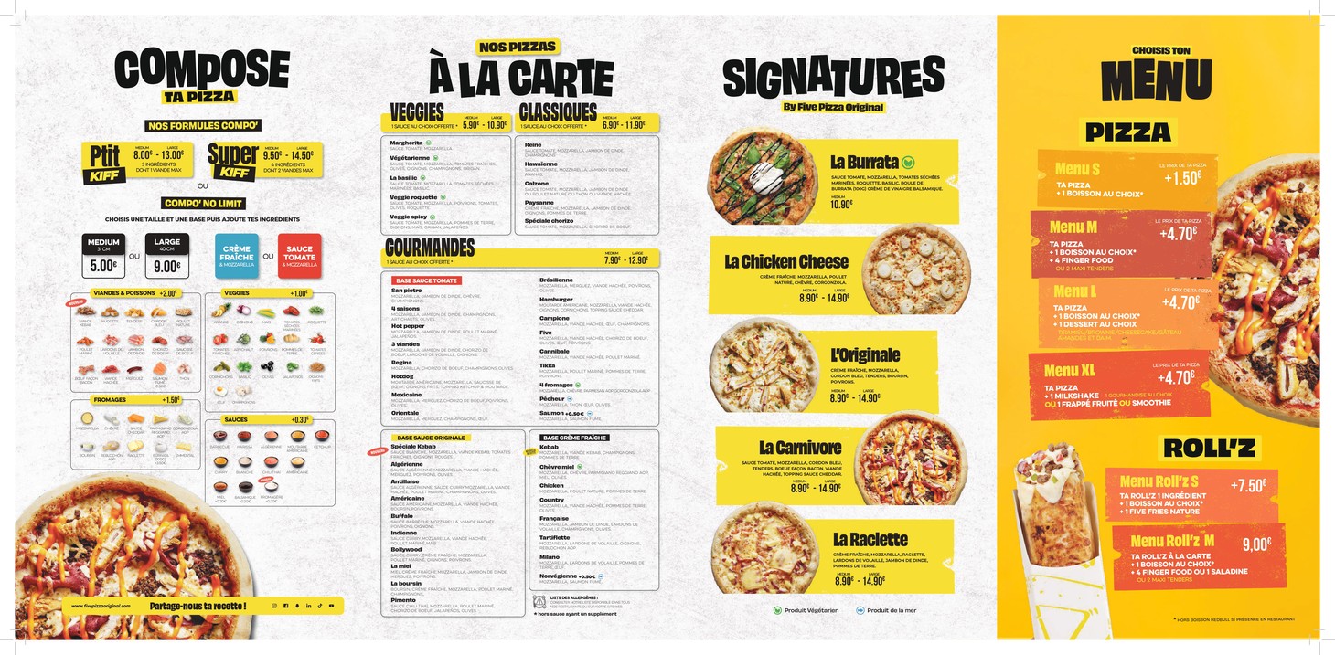 Five Pizza Original - Colombes menu 2