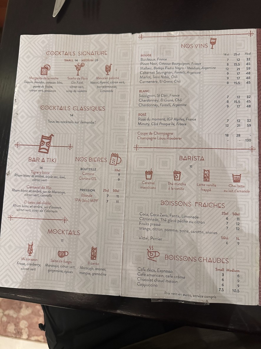 Amazonia menu 2