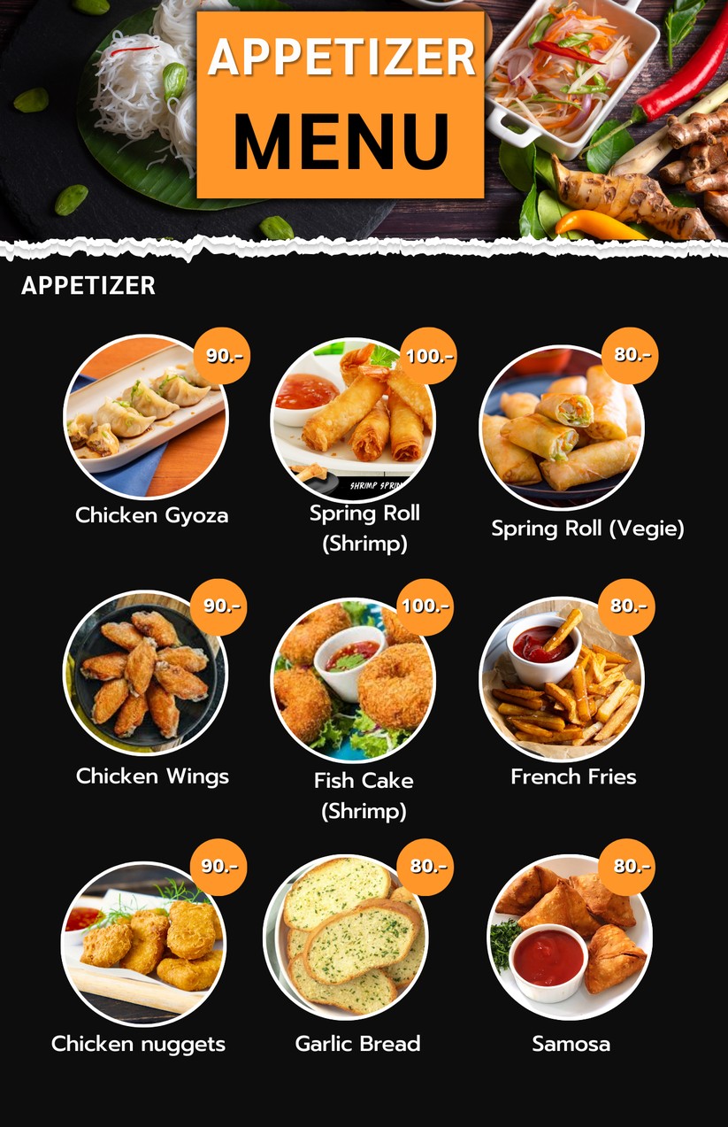 Amber Inn Cafe menu 1