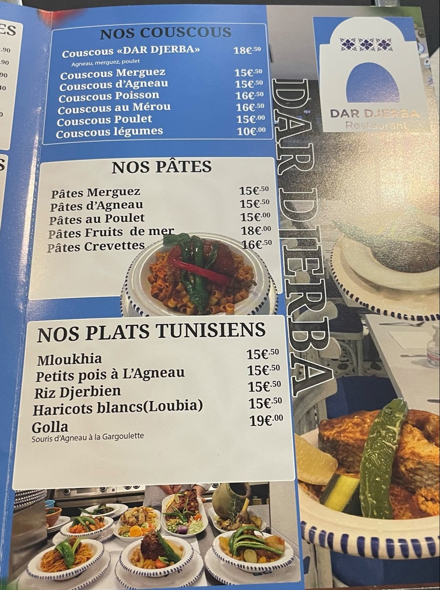 Dar Djerba menu 2