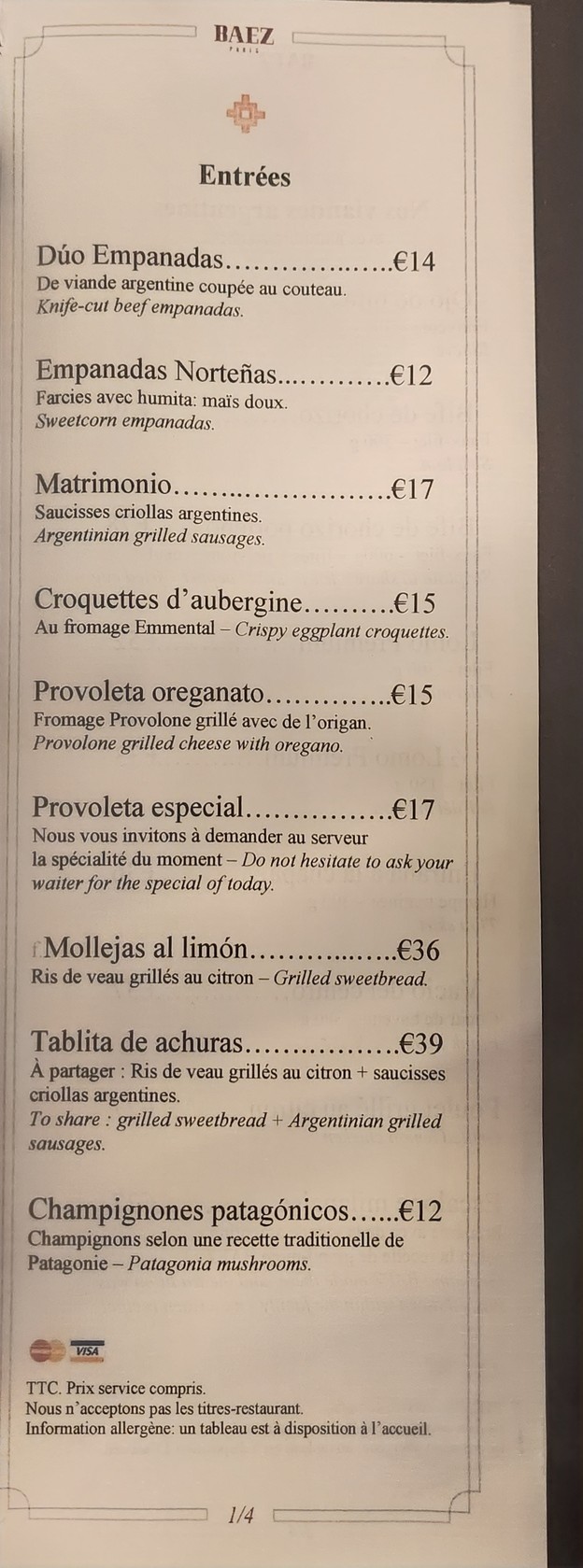 BAEZ menu 1