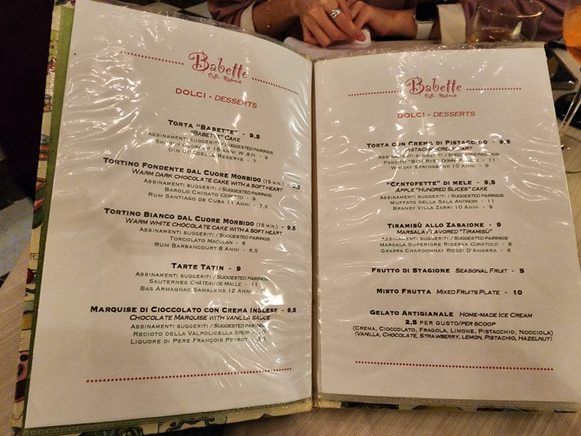 Babette menu 2