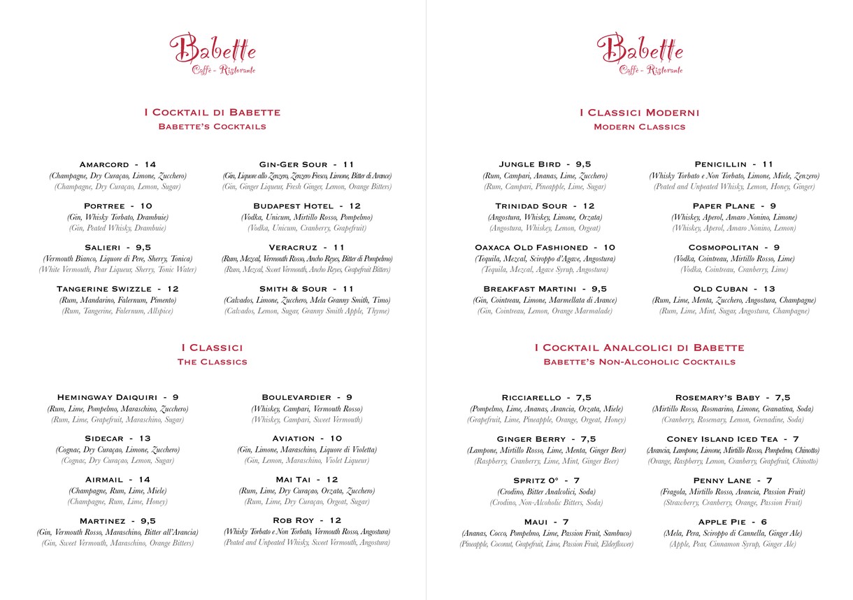 Babette menu 3